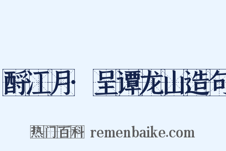 酹江月·呈谭龙山造句是什么意思的图片